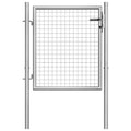 vidaXL Brama ogrodowa ocynkowana stal 100x75 cm srebrna