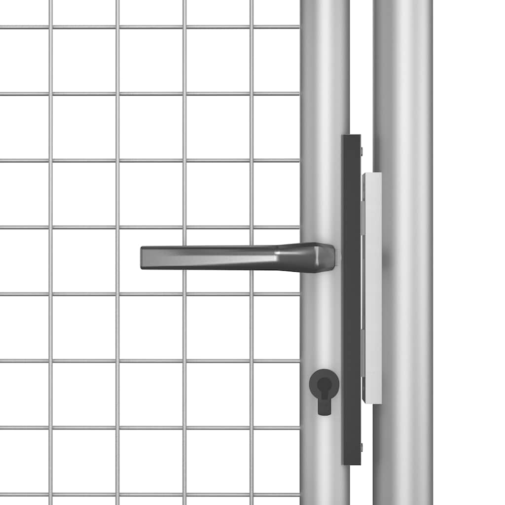 vidaXL Brama ogrodowa ocynkowana stal 100x75 cm srebrna