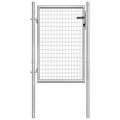 vidaXL Brama ogrodowa ocynkowana stal 100x100 cm srebrna