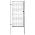 vidaXL Brama ogrodowa ocynkowana stalowa 100x150 cm srebrna