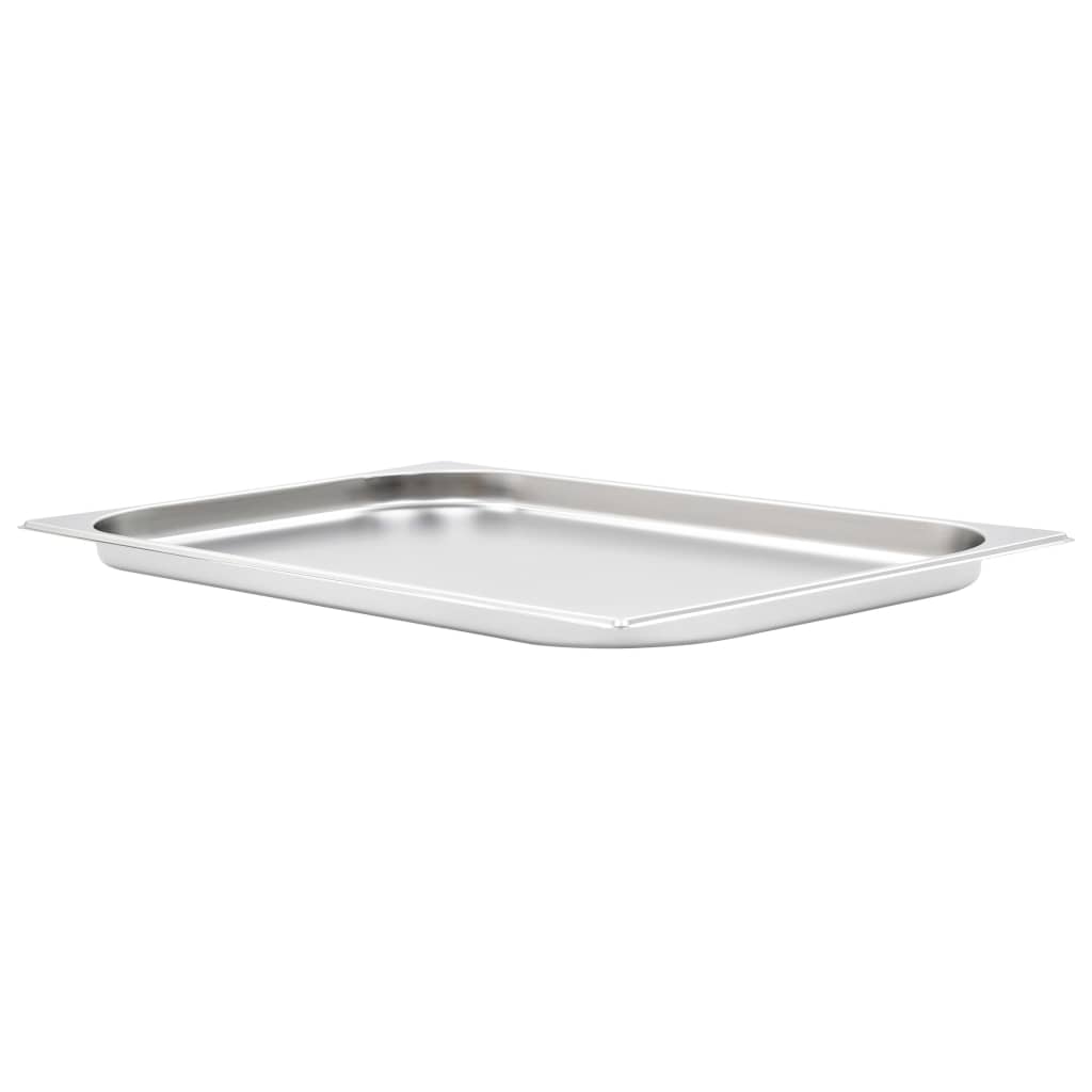 vidaXL Pojemniki gastronomiczne 4 szt., GN 1/1, 20 mm, stal nierdzewna