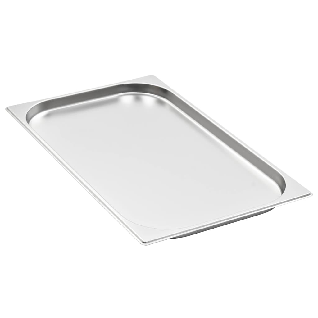 vidaXL Pojemniki gastronomiczne 4 szt., GN 1/1, 20 mm, stal nierdzewna