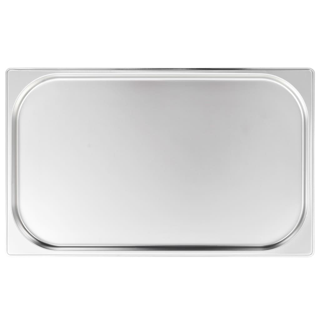 vidaXL Pojemniki gastronomiczne 4 szt., GN 1/1, 20 mm, stal nierdzewna