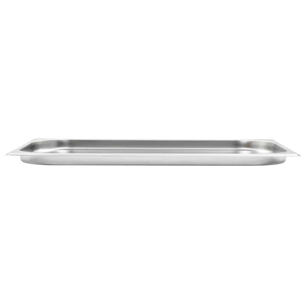 vidaXL Pojemniki gastronomiczne 4 szt., GN 1/1, 20 mm, stal nierdzewna