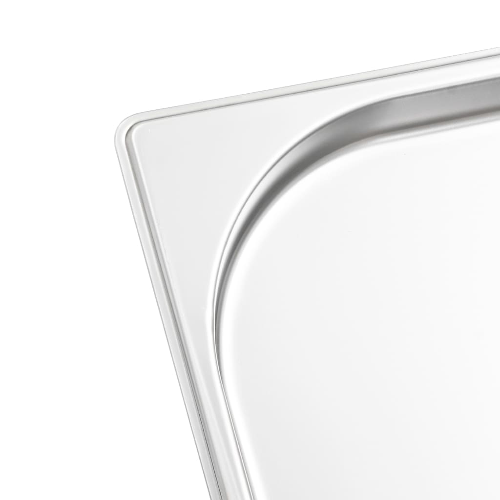 vidaXL Pojemniki gastronomiczne 4 szt., GN 1/1, 20 mm, stal nierdzewna