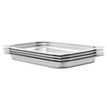 vidaXL Pojemniki gastronomiczne 4 szt., GN 1/1, 40 mm, stal nierdzewna