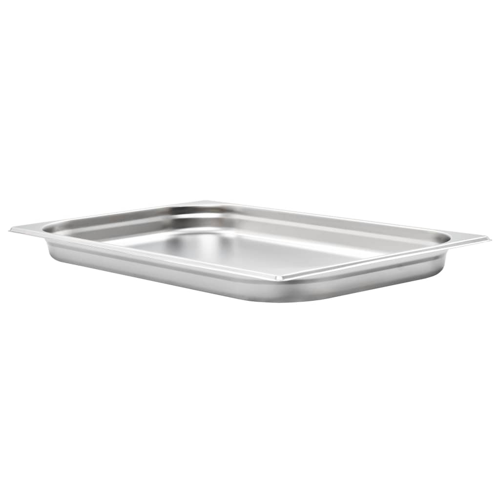 vidaXL Pojemniki gastronomiczne 4 szt., GN 1/1, 40 mm, stal nierdzewna