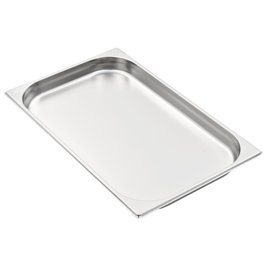 vidaXL Pojemniki gastronomiczne 4 szt., GN 1/1, 40 mm, stal nierdzewna