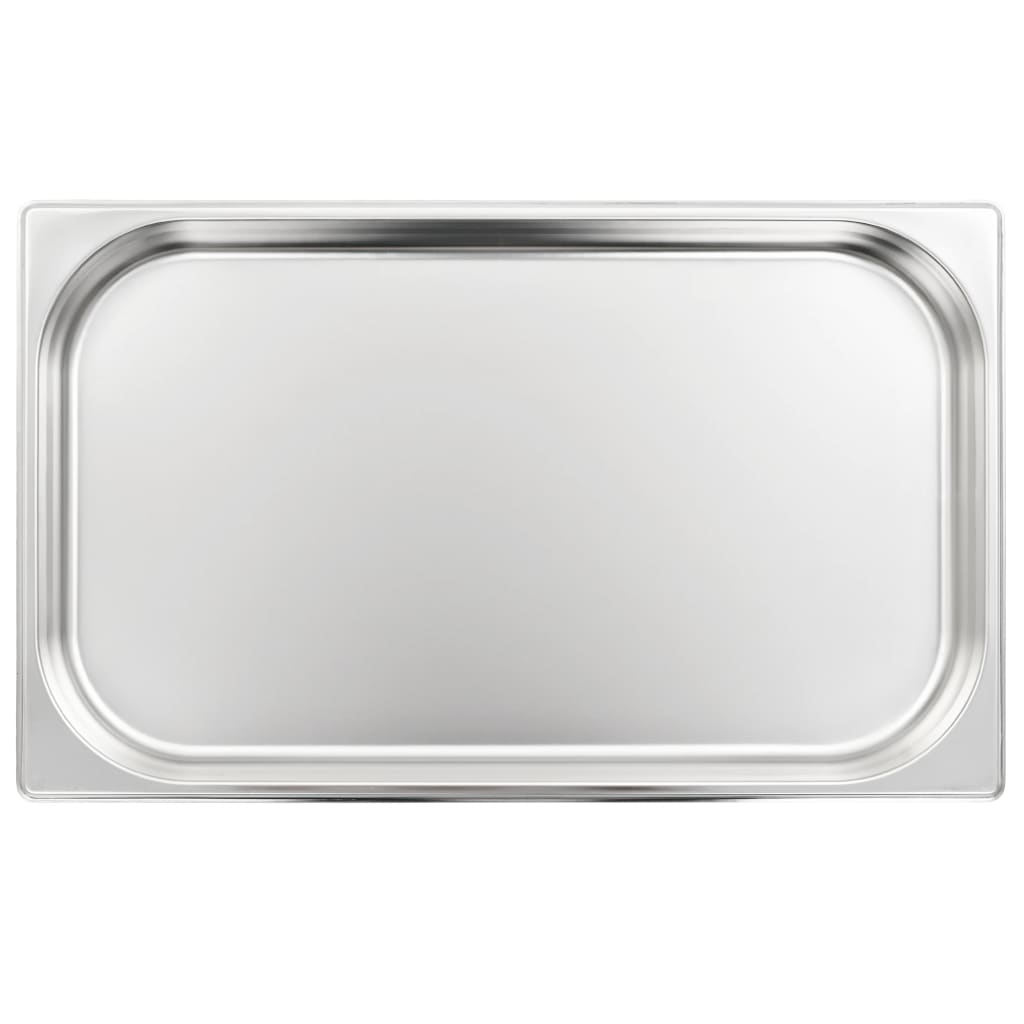 vidaXL Pojemniki gastronomiczne 4 szt., GN 1/1, 40 mm, stal nierdzewna