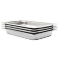 vidaXL Pojemniki gastronomiczne 4 szt., GN 1/1, 65 mm, stal nierdzewna
