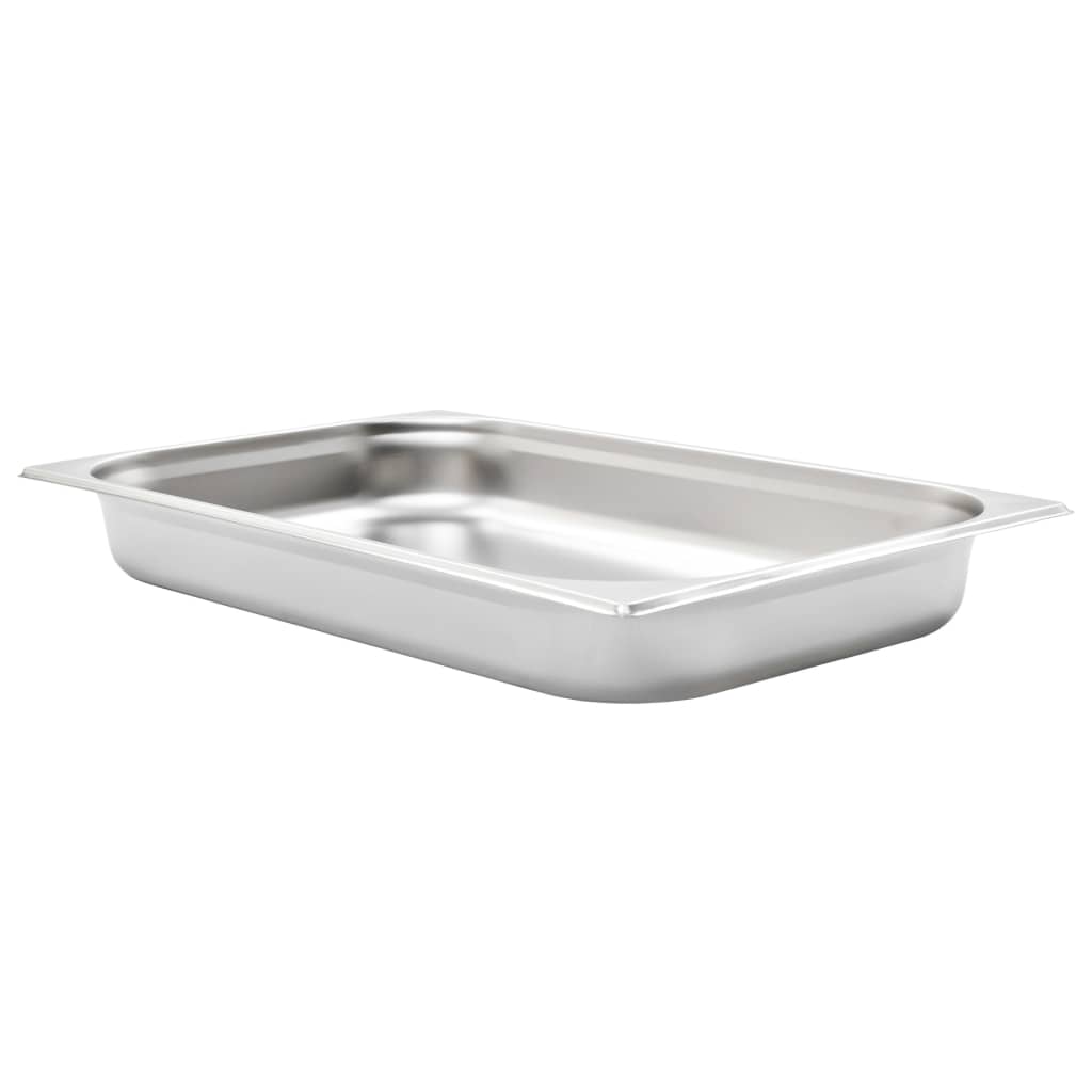 vidaXL Pojemniki gastronomiczne 4 szt., GN 1/1, 65 mm, stal nierdzewna