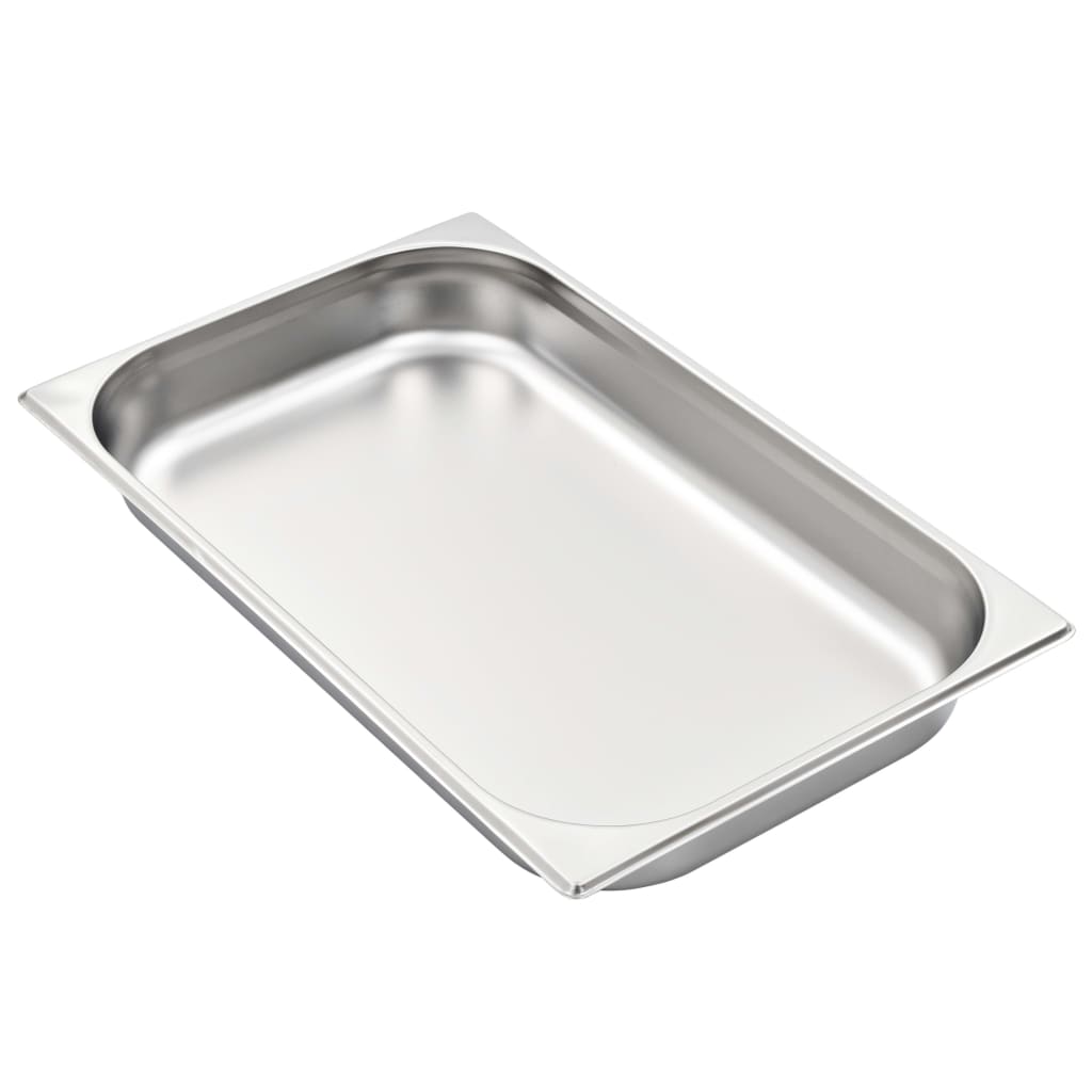 vidaXL Pojemniki gastronomiczne 4 szt., GN 1/1, 65 mm, stal nierdzewna