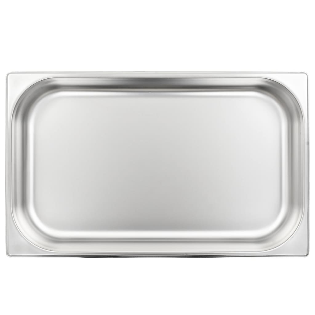 vidaXL Pojemniki gastronomiczne 4 szt., GN 1/1, 65 mm, stal nierdzewna