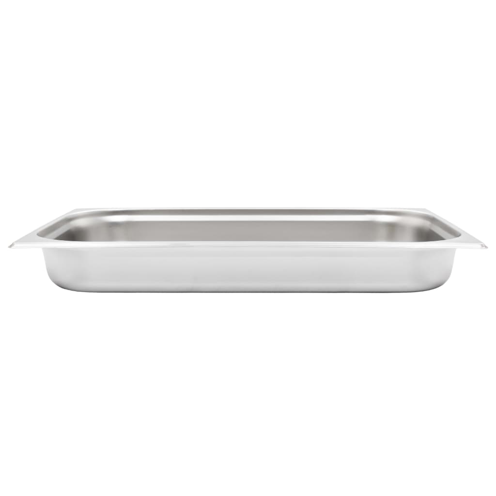 vidaXL Pojemniki gastronomiczne 4 szt., GN 1/1, 65 mm, stal nierdzewna