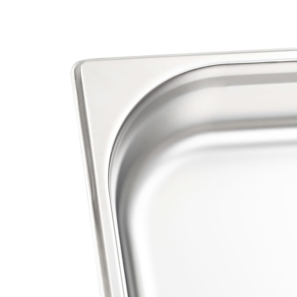 vidaXL Pojemniki gastronomiczne 4 szt., GN 1/1, 65 mm, stal nierdzewna