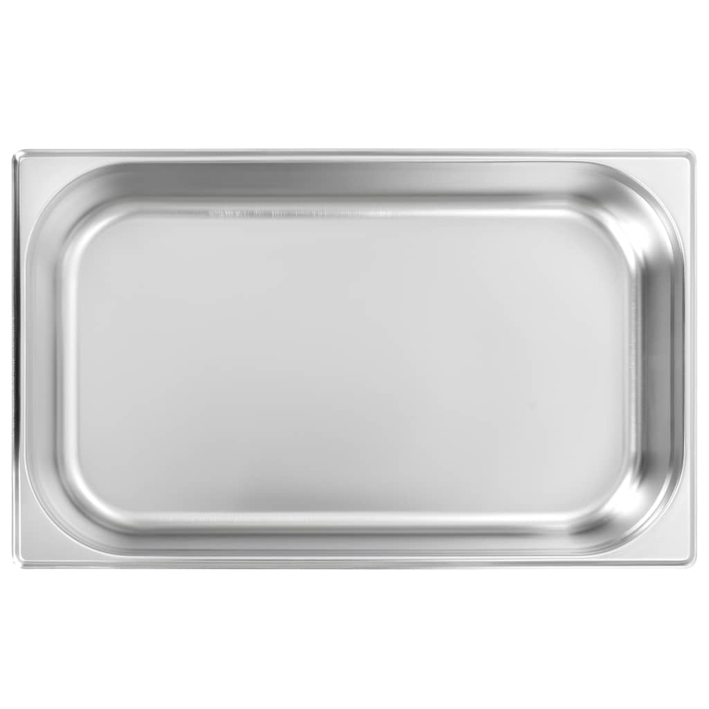 vidaXL Pojemniki gastronomiczne 4 szt. GN 1/1, 100 mm, stal nierdzewna