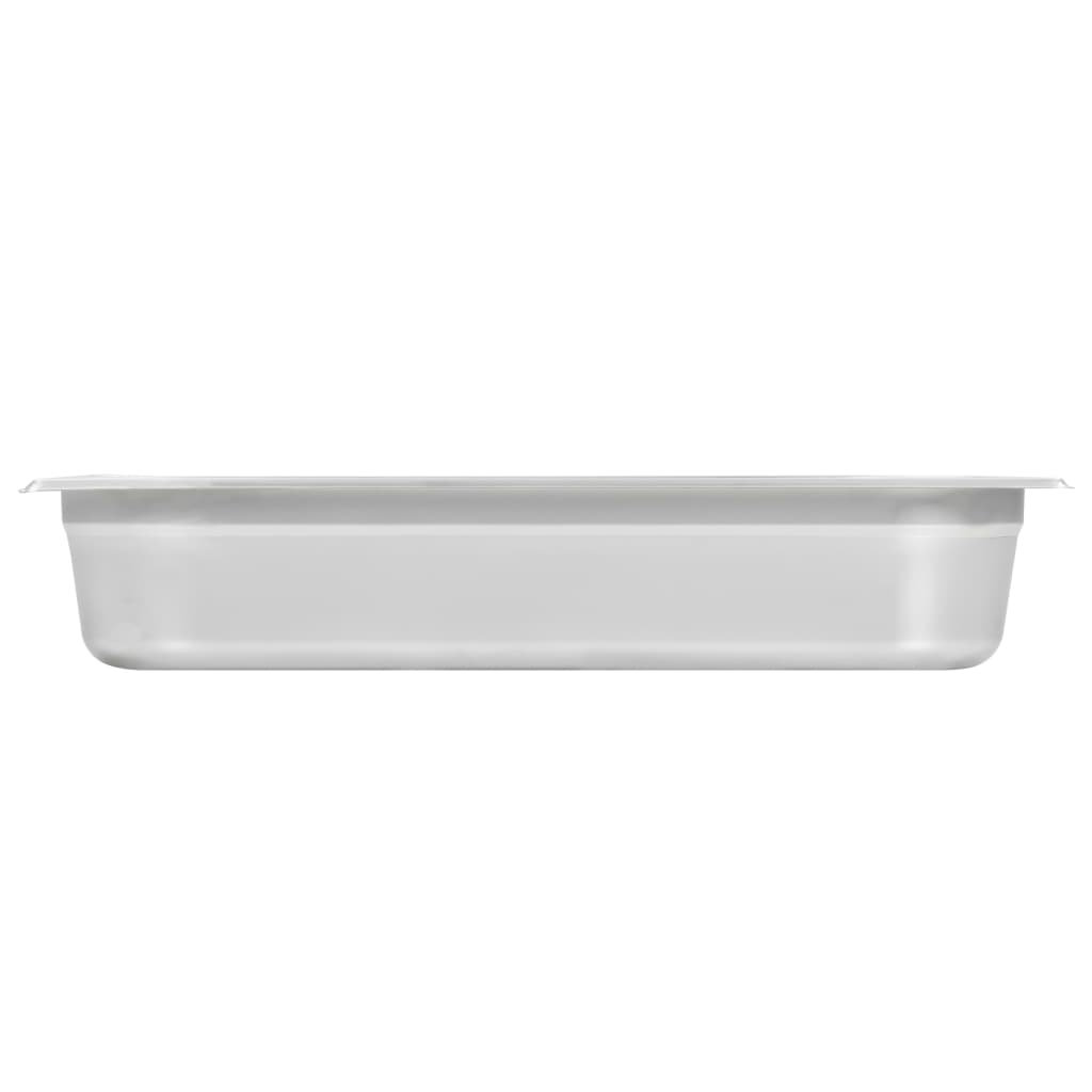vidaXL Pojemniki gastronomiczne 4 szt. GN 1/1, 100 mm, stal nierdzewna