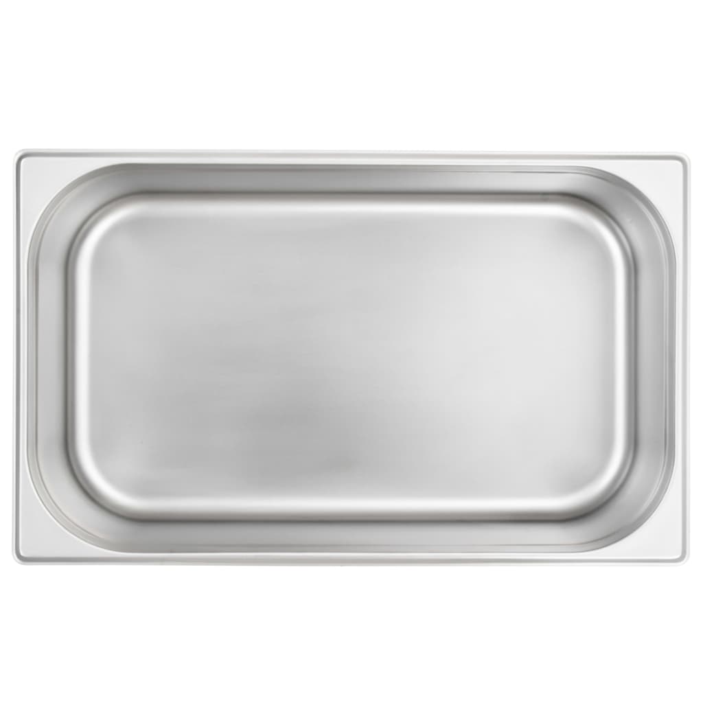 vidaXL Pojemniki gastronomiczne 2 szt. GN 1/1, 150 mm, stal nierdzewna