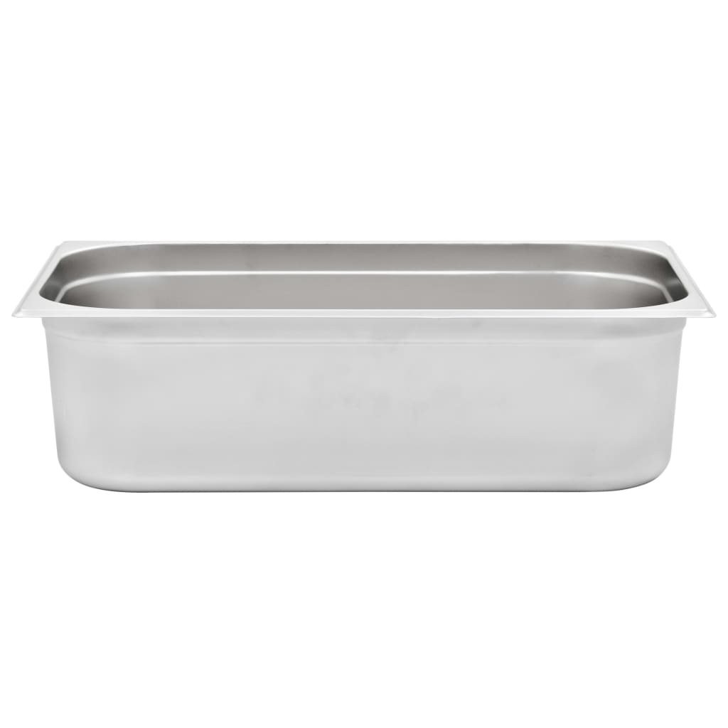 vidaXL Pojemniki gastronomiczne 2 szt. GN 1/1, 150 mm, stal nierdzewna
