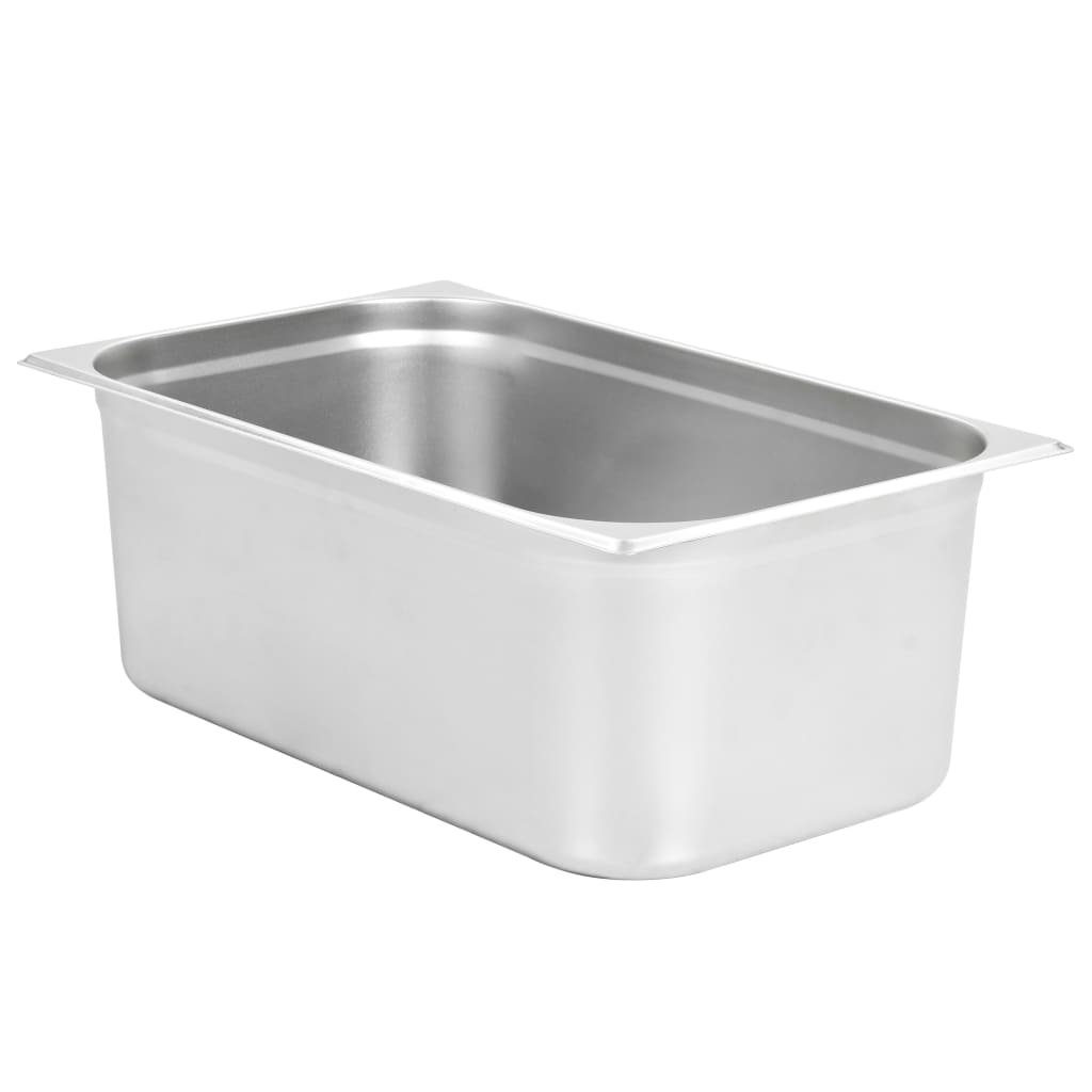 vidaXL Pojemniki gastronomiczne 2 szt. GN 1/1, 200 mm, stal nierdzewna