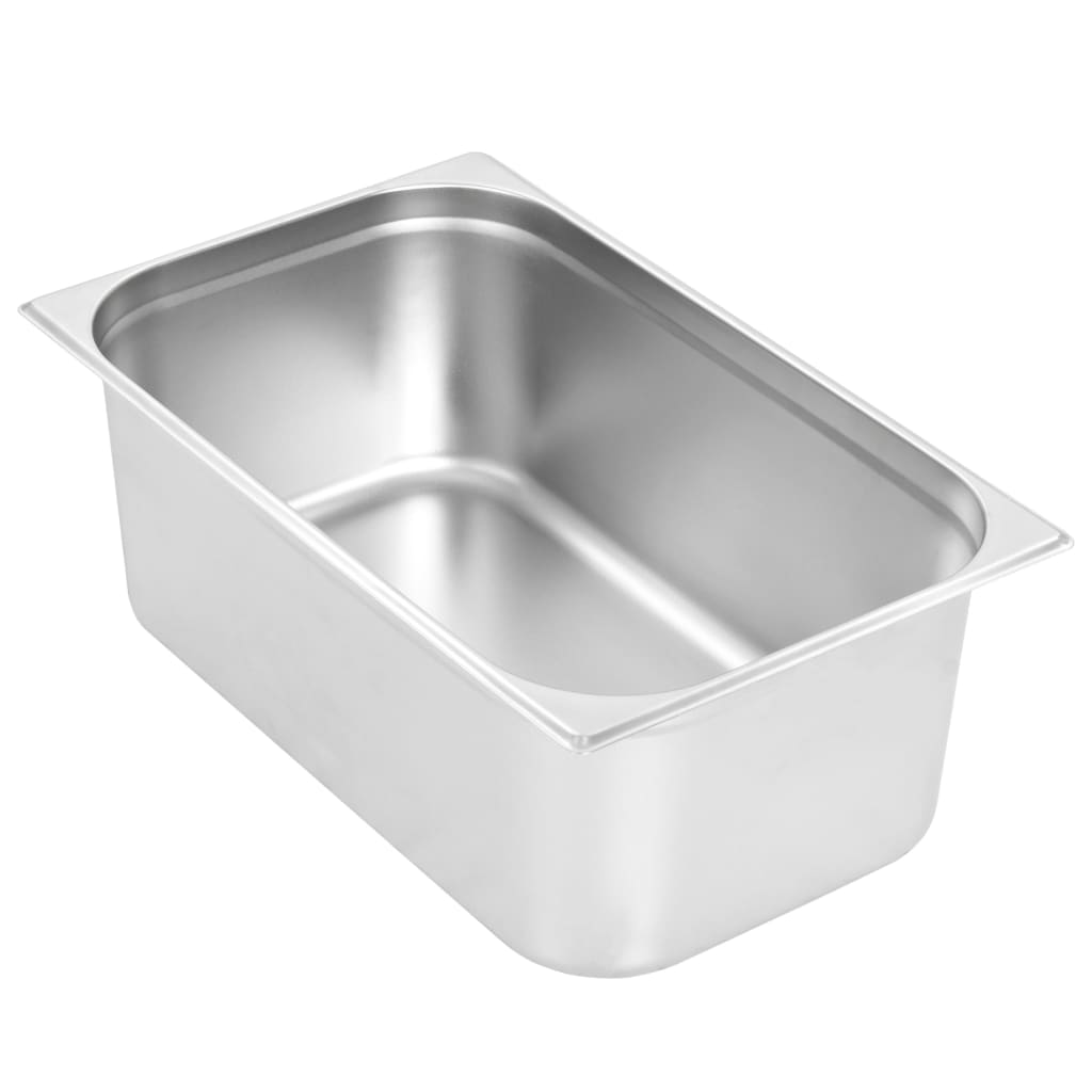 vidaXL Pojemniki gastronomiczne 2 szt. GN 1/1, 200 mm, stal nierdzewna