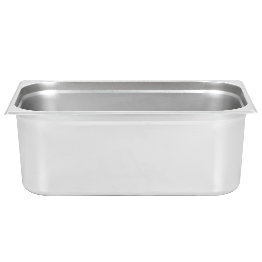vidaXL Pojemniki gastronomiczne 2 szt. GN 1/1, 200 mm, stal nierdzewna