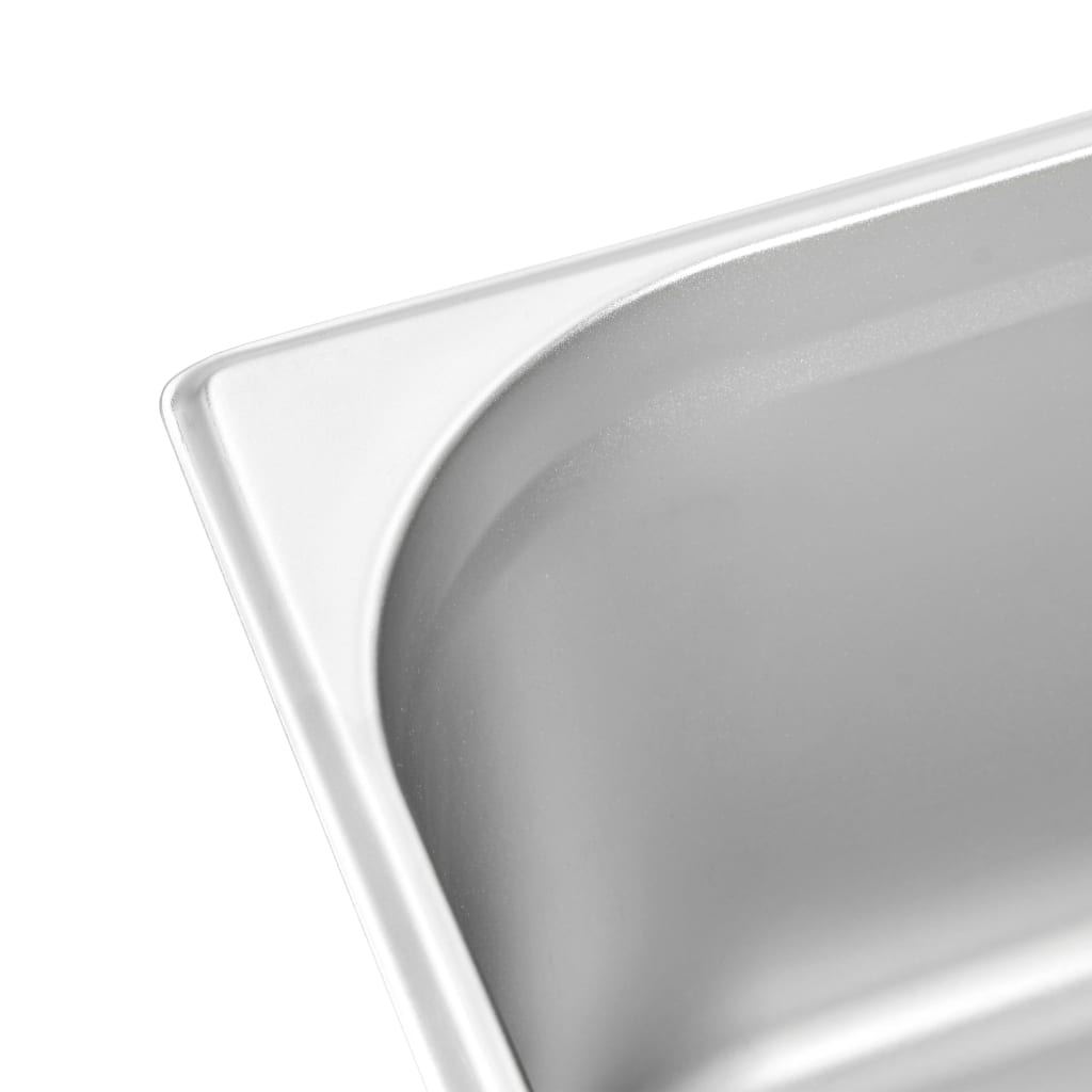 vidaXL Pojemniki gastronomiczne 2 szt. GN 1/1, 200 mm, stal nierdzewna