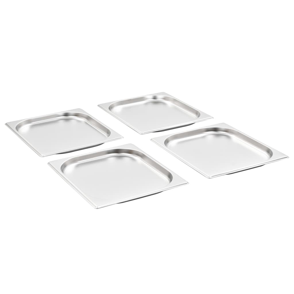 vidaXL Pojemniki gastronomiczne 8 szt., GN 1/2, 20 mm, stal nierdzewna