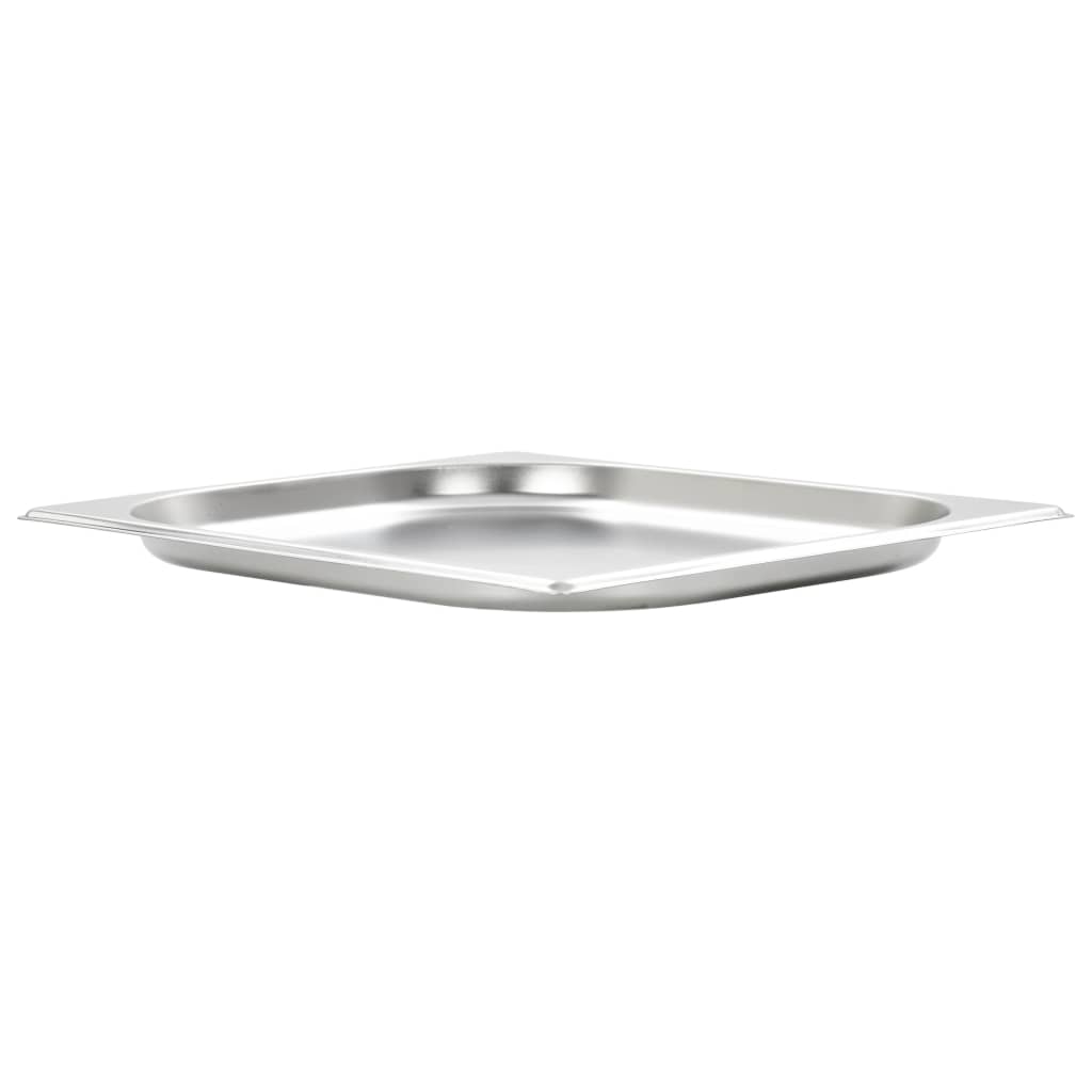 vidaXL Pojemniki gastronomiczne 8 szt., GN 1/2, 20 mm, stal nierdzewna