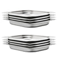 vidaXL Pojemniki gastronomiczne 8 szt., GN 1/2, 40 mm, stal nierdzewna