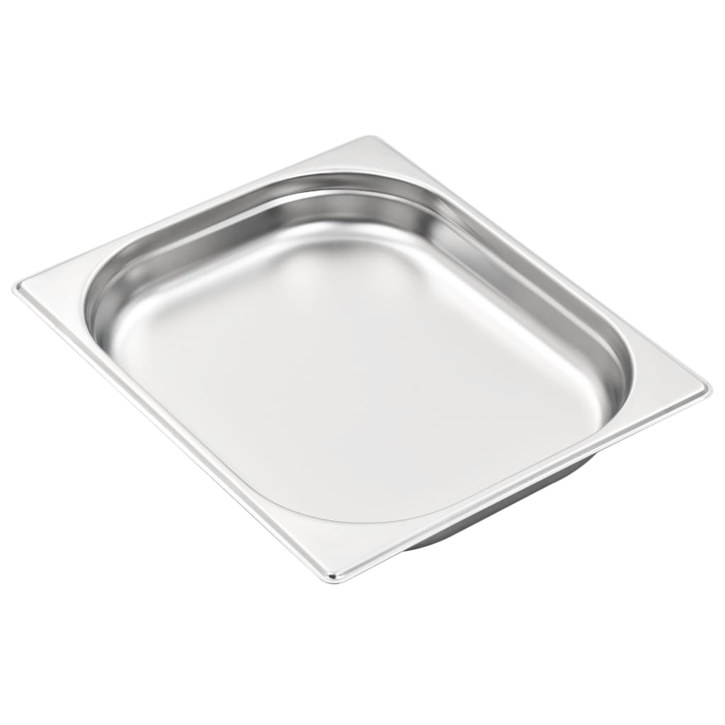 vidaXL Pojemniki gastronomiczne 8 szt., GN 1/2, 40 mm, stal nierdzewna