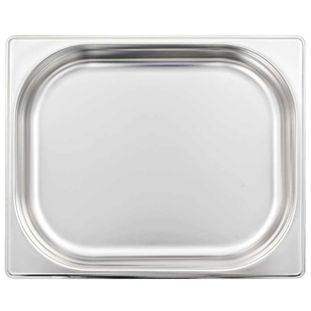 vidaXL Pojemniki gastronomiczne 8 szt., GN 1/2, 40 mm, stal nierdzewna