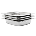 vidaXL Pojemniki gastronomiczne 4 szt., GN 1/2, 65 mm, stal nierdzewna