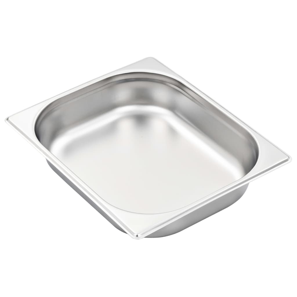 vidaXL Pojemniki gastronomiczne 4 szt., GN 1/2, 65 mm, stal nierdzewna