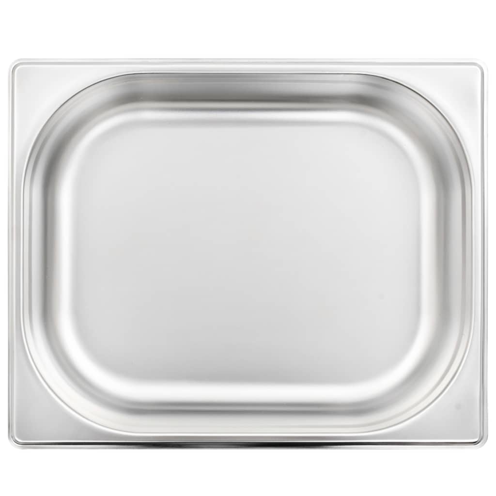vidaXL Pojemniki gastronomiczne 4 szt., GN 1/2, 65 mm, stal nierdzewna