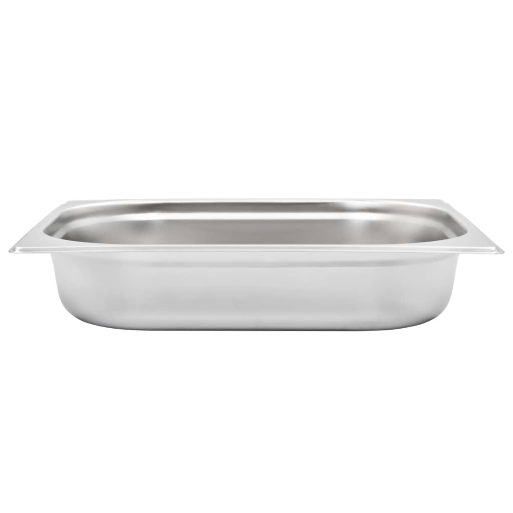 vidaXL Pojemniki gastronomiczne 4 szt., GN 1/2, 65 mm, stal nierdzewna