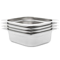 vidaXL Pojemniki gastronomiczne 4 szt. GN 1/2, 100 mm, stal nierdzewna