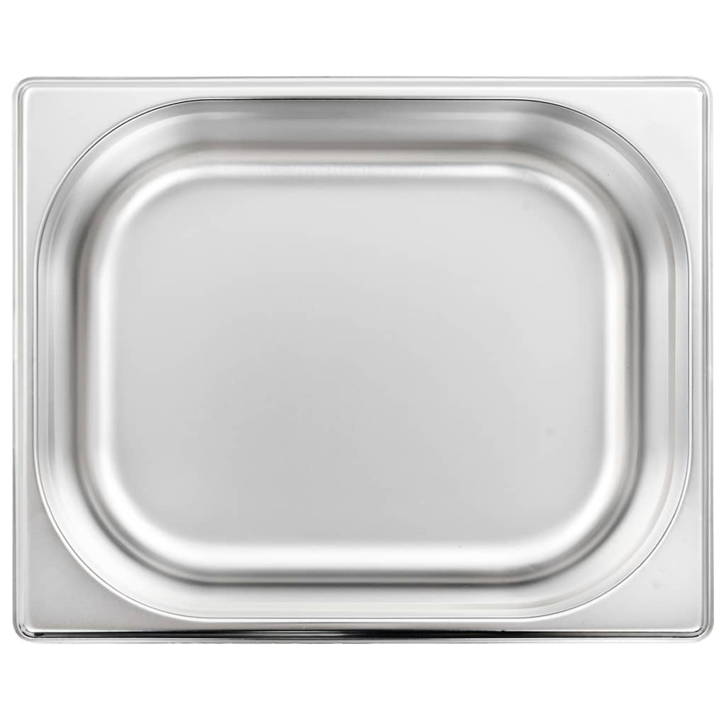 vidaXL Pojemniki gastronomiczne 4 szt. GN 1/2, 100 mm, stal nierdzewna