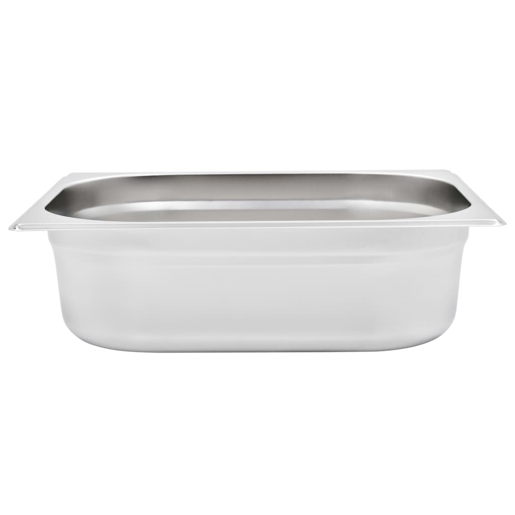 vidaXL Pojemniki gastronomiczne 4 szt. GN 1/2, 100 mm, stal nierdzewna