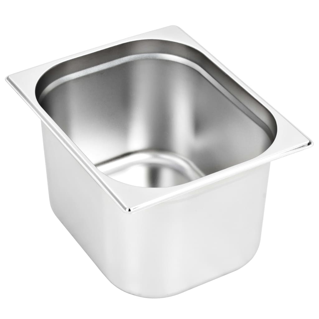 vidaXL Pojemniki gastronomiczne 2 szt. GN 1/2, 200 mm, stal nierdzewna