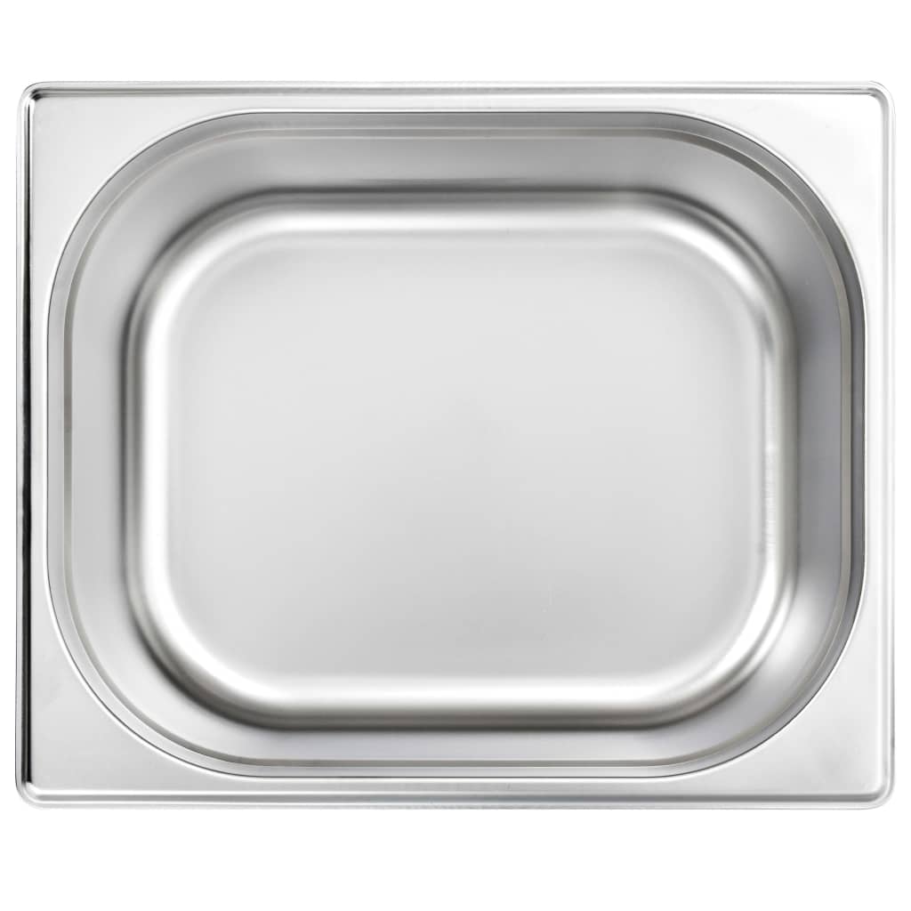 vidaXL Pojemniki gastronomiczne 2 szt. GN 1/2, 200 mm, stal nierdzewna
