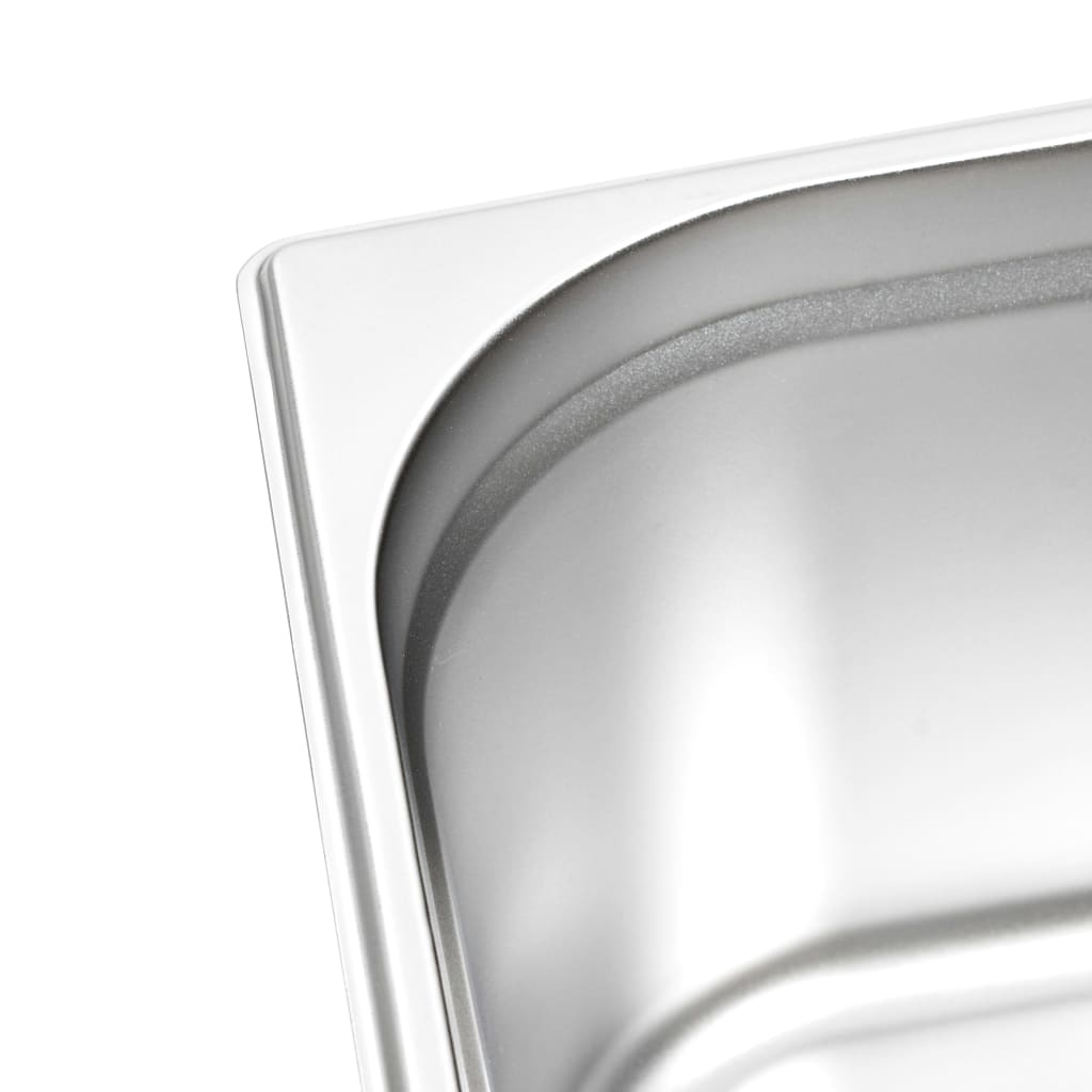 vidaXL Pojemniki gastronomiczne 2 szt. GN 1/2, 200 mm, stal nierdzewna