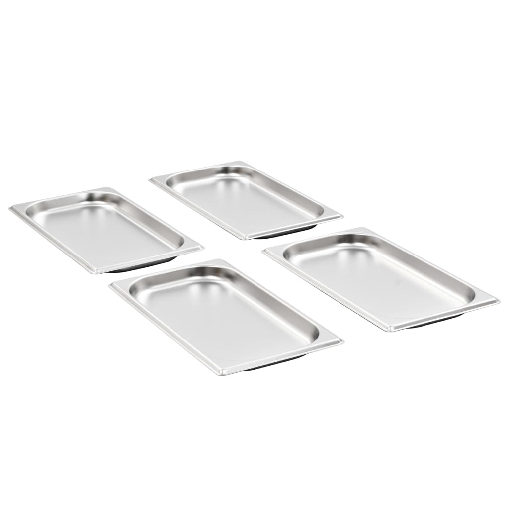 vidaXL Pojemniki gastronomiczne 12 szt. GN 1/3, 20 mm, stal nierdzewna