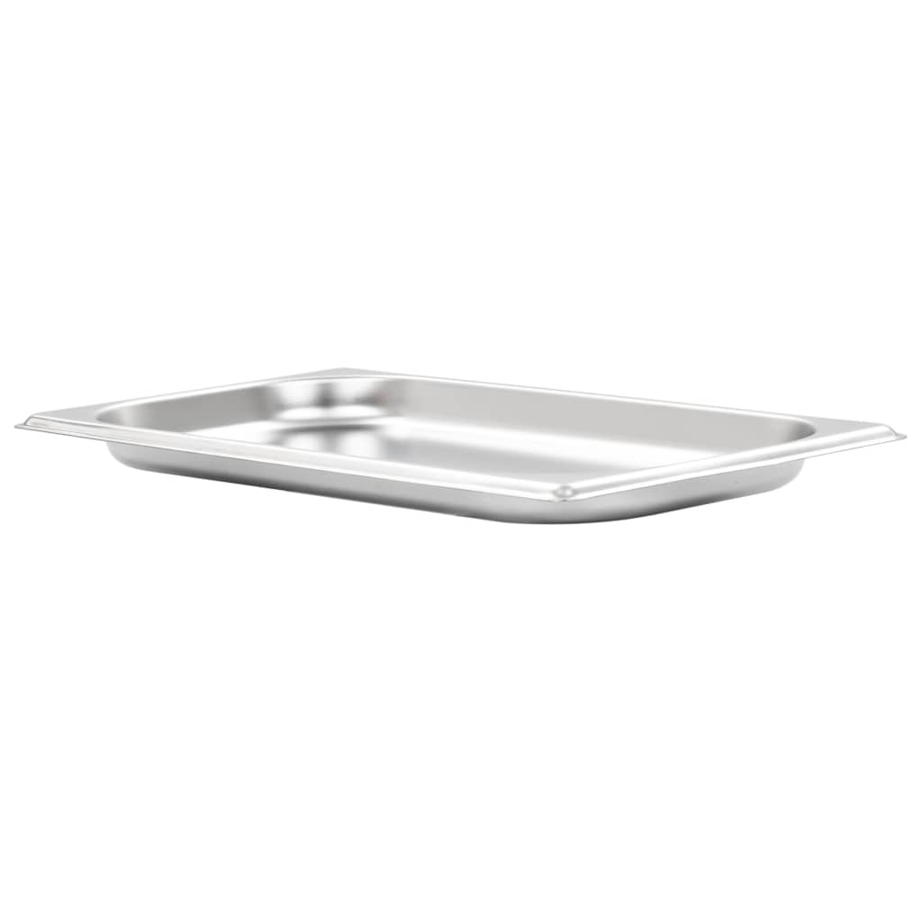 vidaXL Pojemniki gastronomiczne 12 szt. GN 1/3, 20 mm, stal nierdzewna