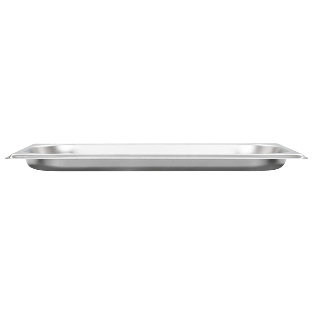 vidaXL Pojemniki gastronomiczne 12 szt. GN 1/3, 20 mm, stal nierdzewna