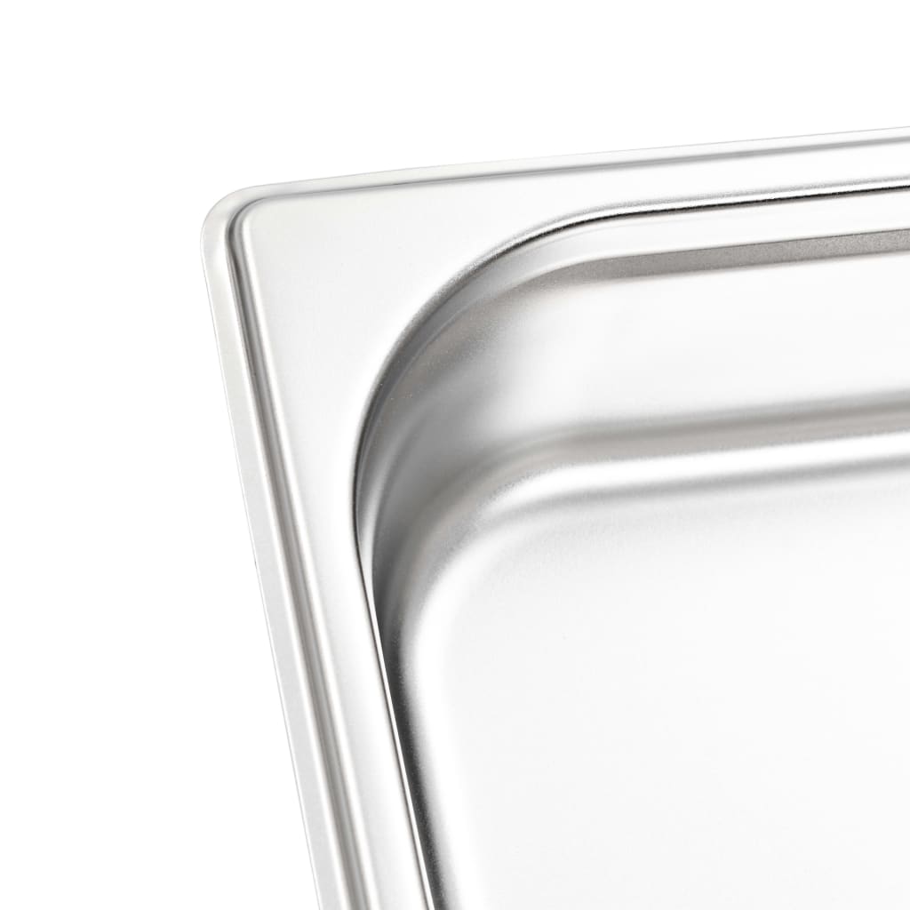 vidaXL Pojemniki gastronomiczne 8 szt., GN 1/3, 65 mm, stal nierdzewna