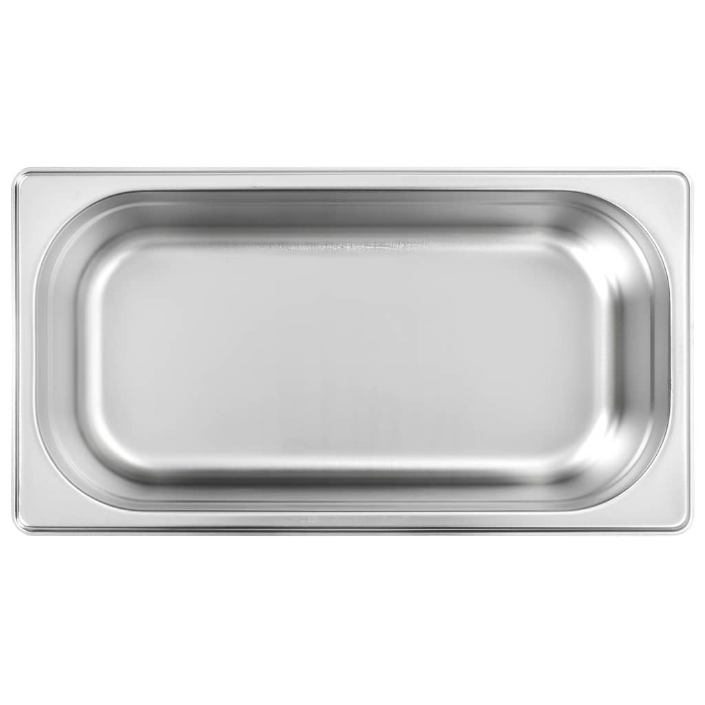 vidaXL Pojemniki gastronomiczne 8 szt. GN 1/3, 100 mm, stal nierdzewna