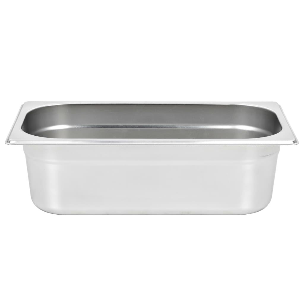 vidaXL Pojemniki gastronomiczne 8 szt. GN 1/3, 100 mm, stal nierdzewna