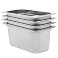 vidaXL Pojemniki gastronomiczne 4 szt. GN 1/3, 150 mm, stal nierdzewna