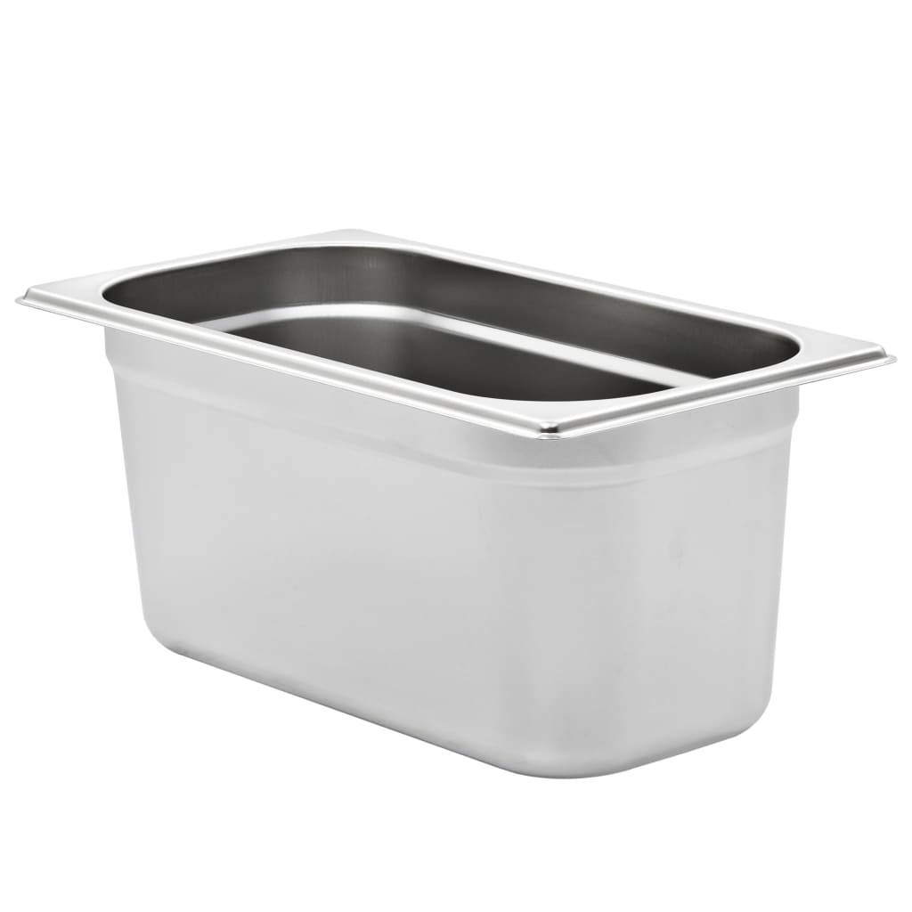vidaXL Pojemniki gastronomiczne 4 szt. GN 1/3, 150 mm, stal nierdzewna